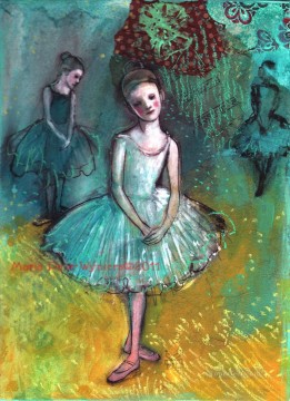 ダンスバレエ Painting - 青い服を着たバレリーナたち